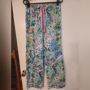 Lilly Pulitzer Floral With Animal Print Multicolor  Pajama Pants